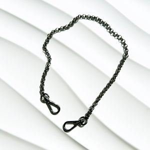 Verve Gunmetal Round-Link Slim Chain Strap - 19"