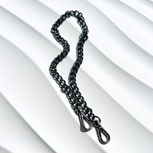 Verve Gunmetal Round-Link Slim Chain Strap - 19"