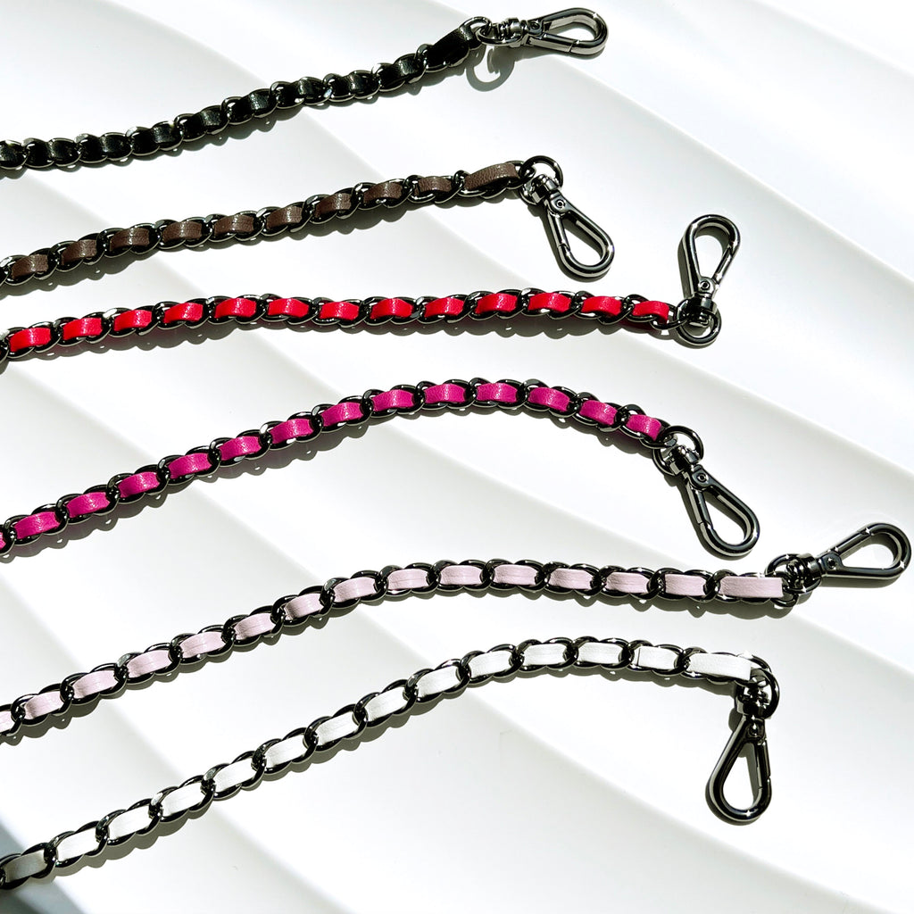 Verve Gunmetal Chain and Brown Cruelty-free Leather Strap - 19"