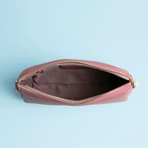 Zuri Cosmetic Pouch [Signet] - Coral Pink [Sample Sale]