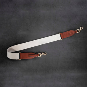 Webbing Strap - Ivory / Brown [Sample Sale] - Only One Unit Available