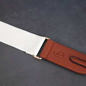 Webbing Strap - Ivory / Brown [Sample Sale] - Only One Unit Available