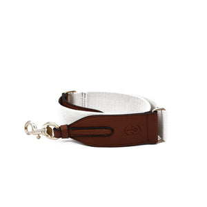 Webbing Strap - Ivory / Brown [Sample Sale] - Only One Unit Available