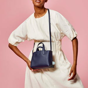 Cacta Small Tote - Navy / Light Blue [Sample Sale]