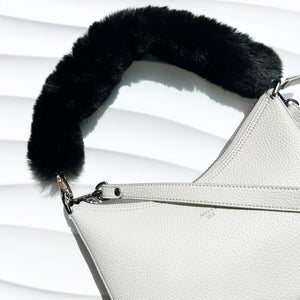 Verve Cruelty-free Fur Handle Strap  - Black