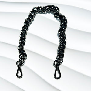 Verve Gunmetal Round Edge Wide Chain Strap - 19"