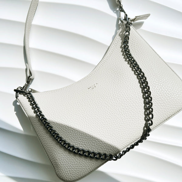 Verve Gunmetal Round-Link Slim Chain Strap - 19"