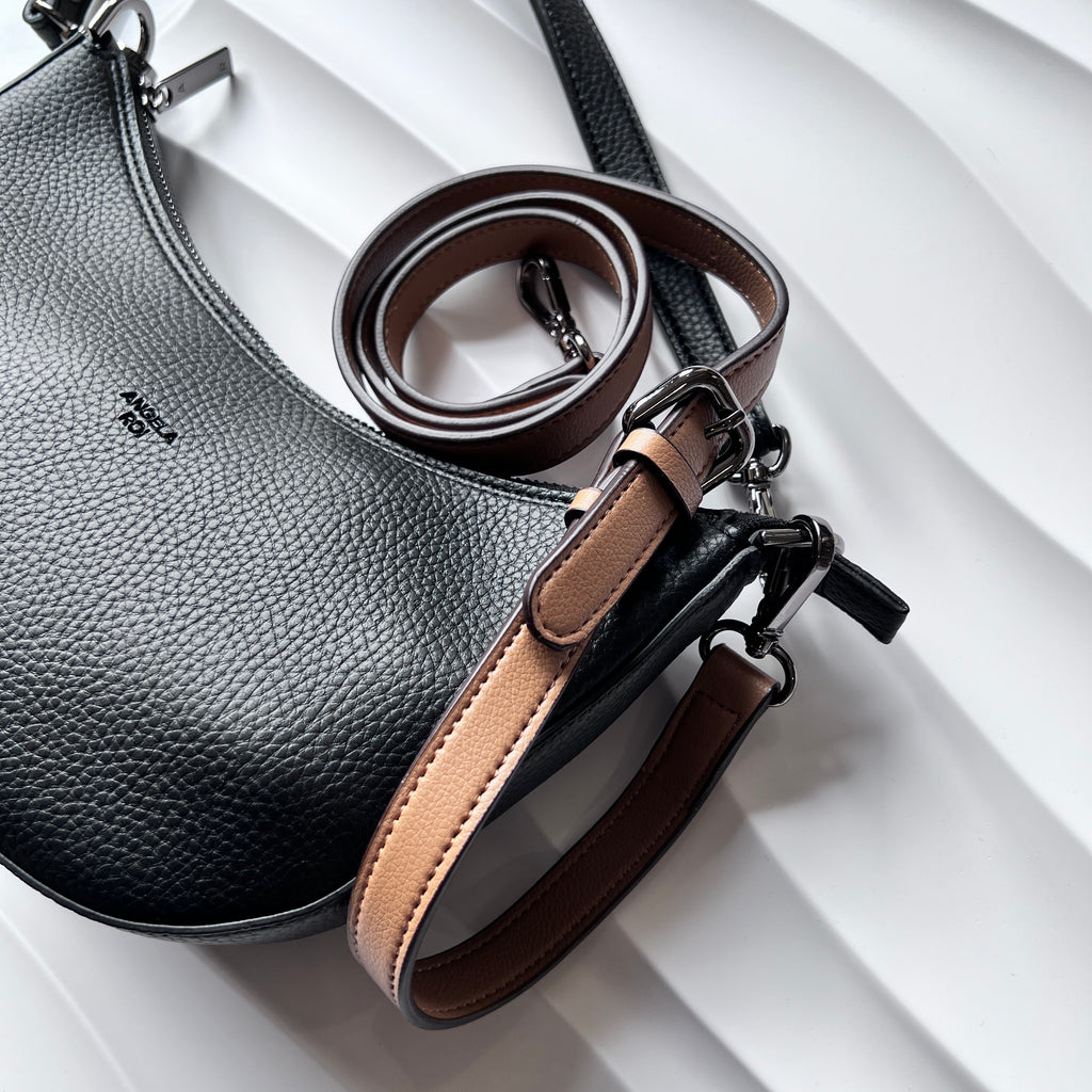 NEW: Verve Vegan Micro Pebble Leather Crossbody Strap - [40-45]