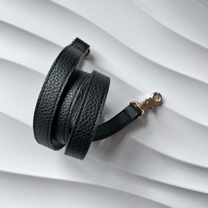 NEW: Verve Black Vegan Leather Thin Shoulder Strap - 29"