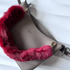 NEW: Verve Cruelty-free Fur Handle Strap  - Wine