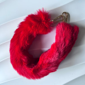 NEW: Verve Cruelty-free Fur Handle Strap  - Red