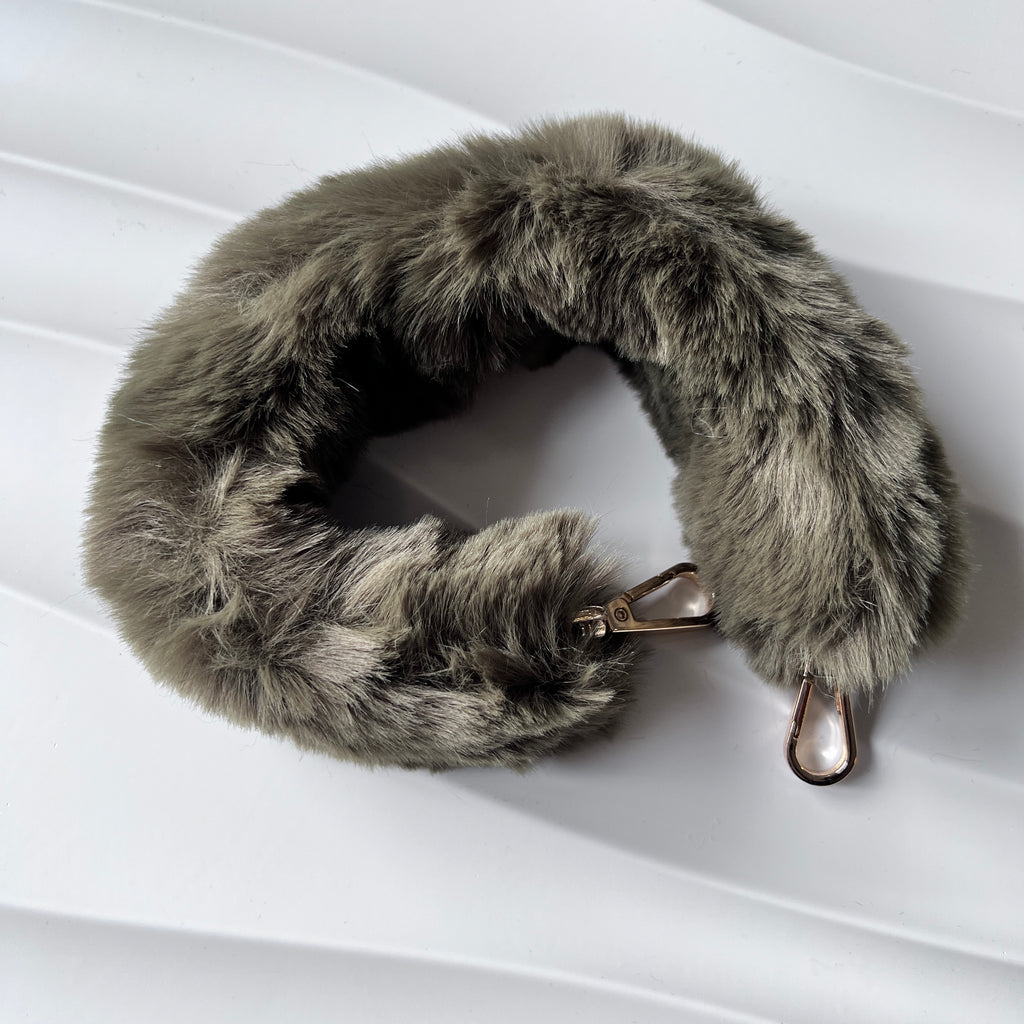 NEW: Verve Cruelty-free Fur Handle Strap  - Olive