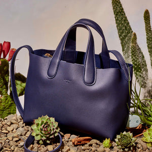 Cacta Small Tote - Navy / Light Blue [Sample Sale]