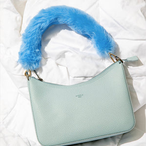 Verve Cruelty-free Fur Handle Strap  - Ocean Blue