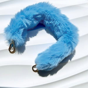 Verve Cruelty-free Fur Handle Strap  - Ocean Blue