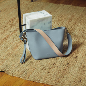 Angelou Mini Bucket - Light Nude Blue [Sample Sale]