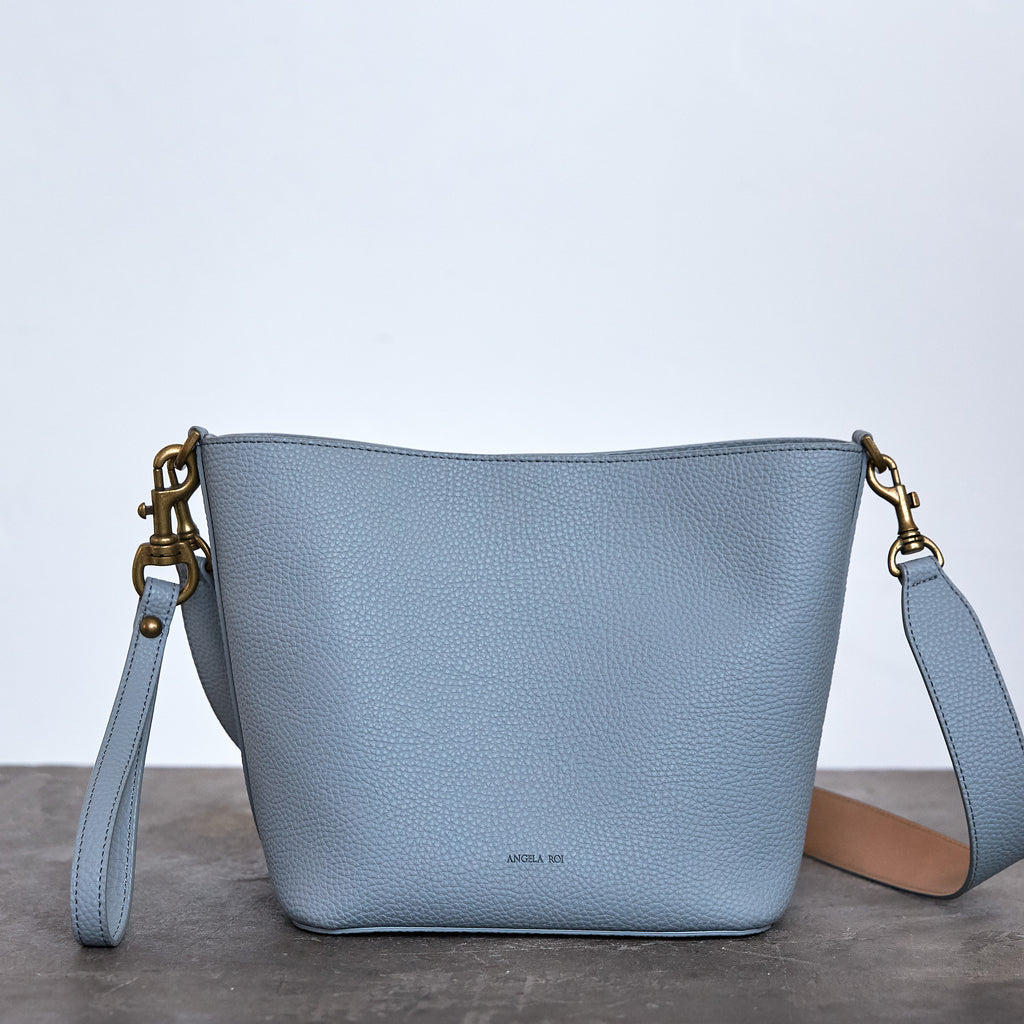 Angelou Mini Bucket - Light Nude Blue [Sample Sale]