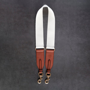 Webbing Strap - Ivory / Brown