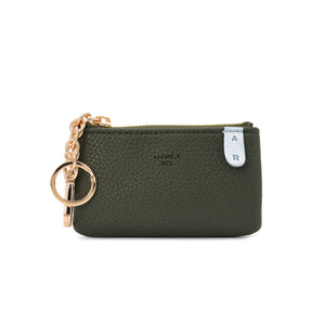 Zuri Card Pouch [Signet] - Deep Olive / Light Blue