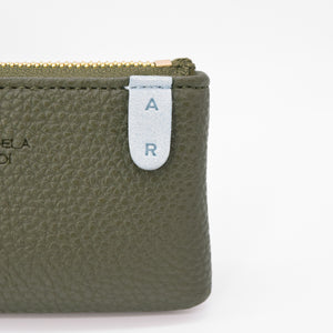 Zuri Card Pouch [Signet] - Deep Olive / Light Blue