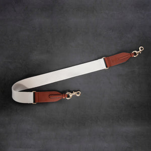 Webbing Strap - Ivory / Brown