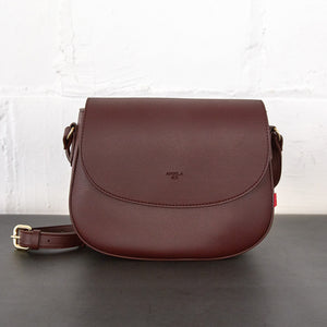 Florence Saddle Crossbody [Signet] - Bordeaux [Sample Sale]