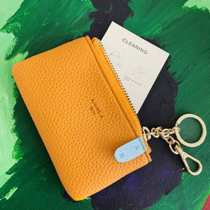 Zuri Card Pouch [Signet] - Mustard / Light Blue