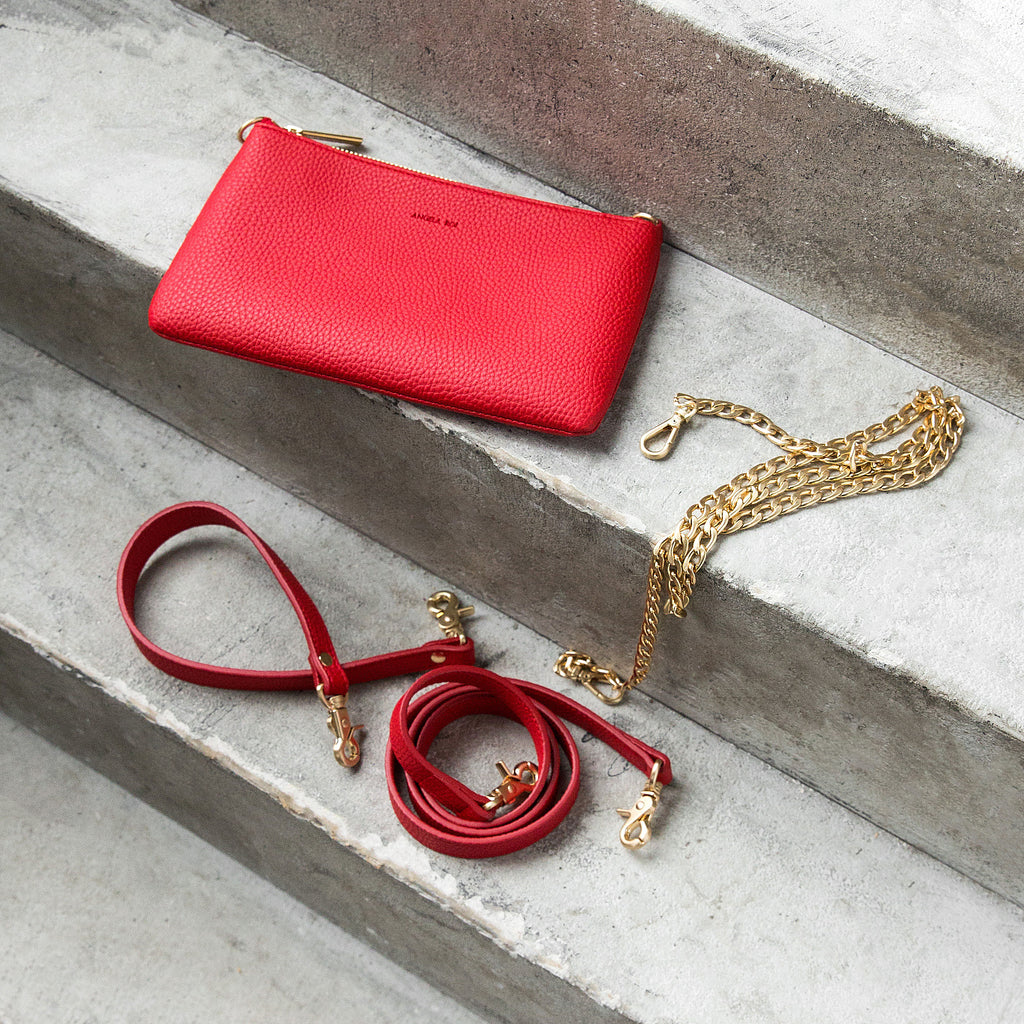 Zuri Multifunction Pouch - Red [Sample Sale]
