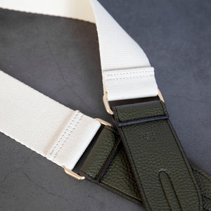 Webbing Strap - Ivory / Deep Olive