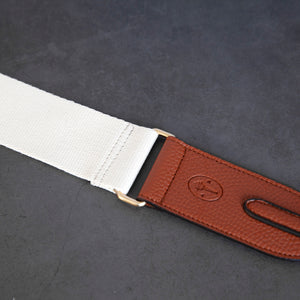 Webbing Strap - Ivory / Brown