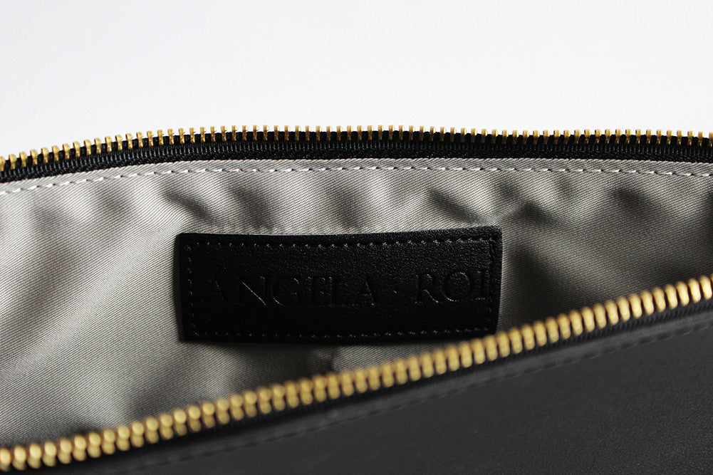 Designer Black Clutch  Vegan Handbags by Angela Roi