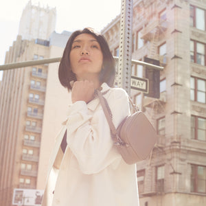 Grace Micro Crossbody [Signet] - Light Mud Gray
