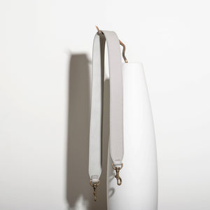 Angelou Mini Bucket - Light Gray with Deep Olive Strap [Sample Sale]