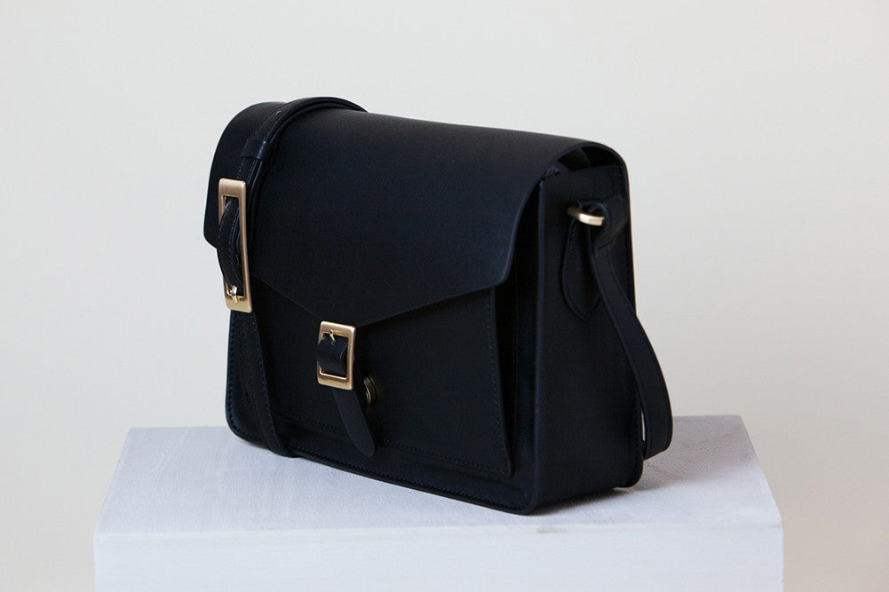 Luxury Designer Vegan Handbags - Anya Crossbody Black