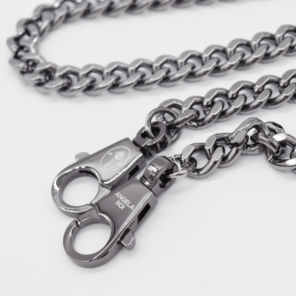 Angela Roi | Luxury Vegan Handbags Chain Strap - Gunmetal Silver