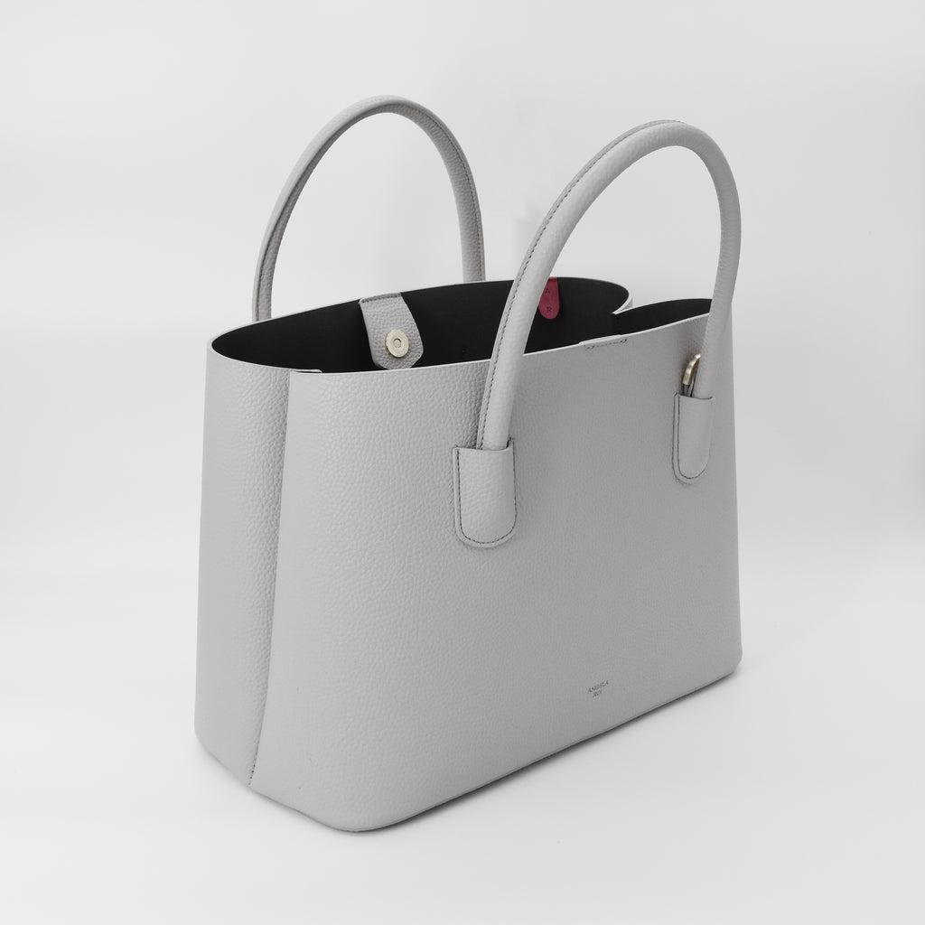 Luxury Designer Vegan Handbags - Cher Tote Light Gray