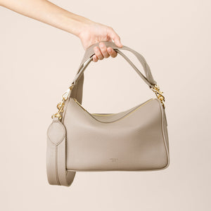 Grace Top Handle Shoulder [Signet] - Light Mud Gray [Sample Sale]