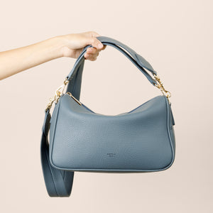 Grace Top Handle Shoulder [Signet] - Stone Blue