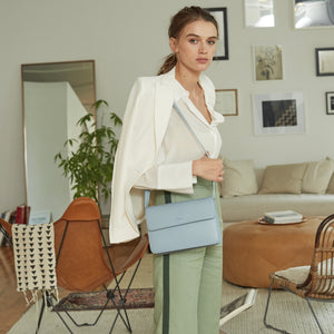 Hamilton Cross-body - Light Nude Blue