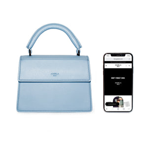 Hamilton Satchel Micro [Signet] - Nude Light Blue