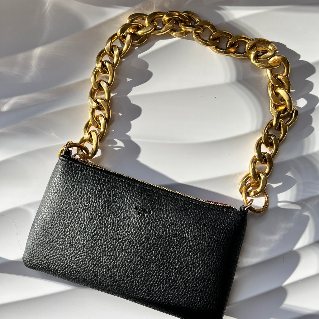 Black Quilted Chain Strap Bag - CHARLES & KEITH US