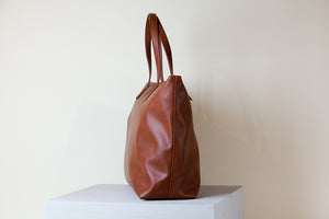 Andrea Oversized Tote - Orange Brown