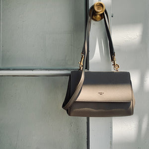 Eloise Soft Satchel [Signet] - Stone Blue [Sample Sale]