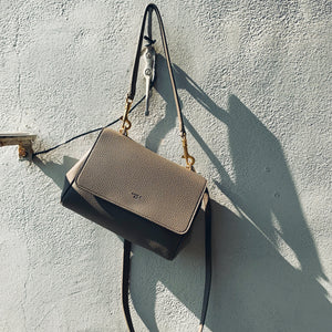 Eloise Soft Satchel [Signet] - Light Mud Gray