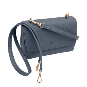 Eloise Soft Satchel [Signet] - Stone Blue [Sample Sale]