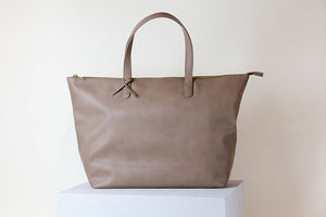 Andrea Oversized Tote - Mud Gray