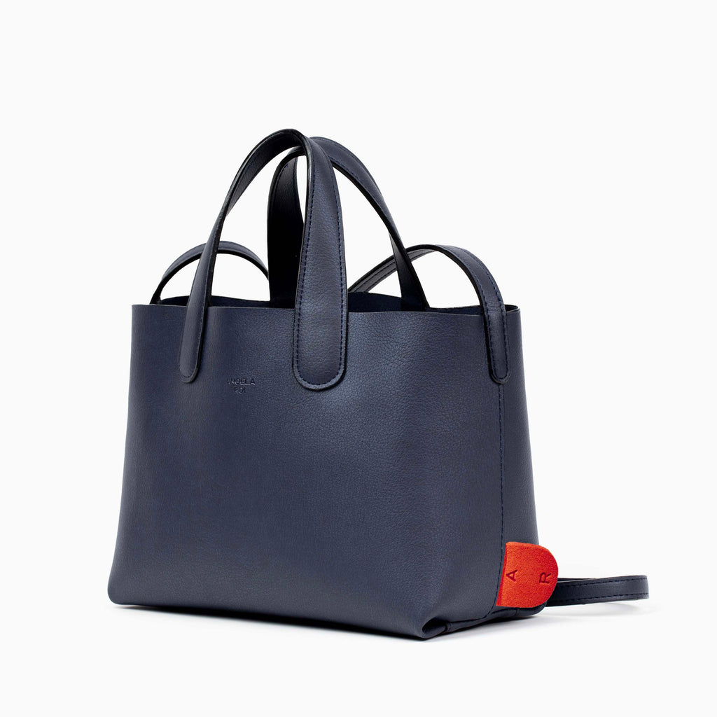 Cacta Small Tote Navy Red