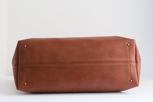 Andrea Oversized Tote - Orange Brown
