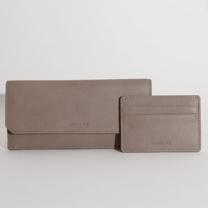 Olivia Slim Wallet - Taupe Gray