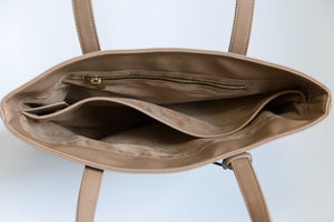 Andrea Tall Tote - Mud Gray
